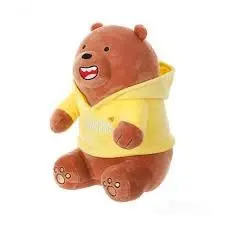 We Bare Bears Plush Toy With Hoodie (Grizzly) 1