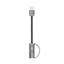 Joyroom Portable Metal Cable, 10Cm(Micro) S-M329 - Dark Grey (Android) 1