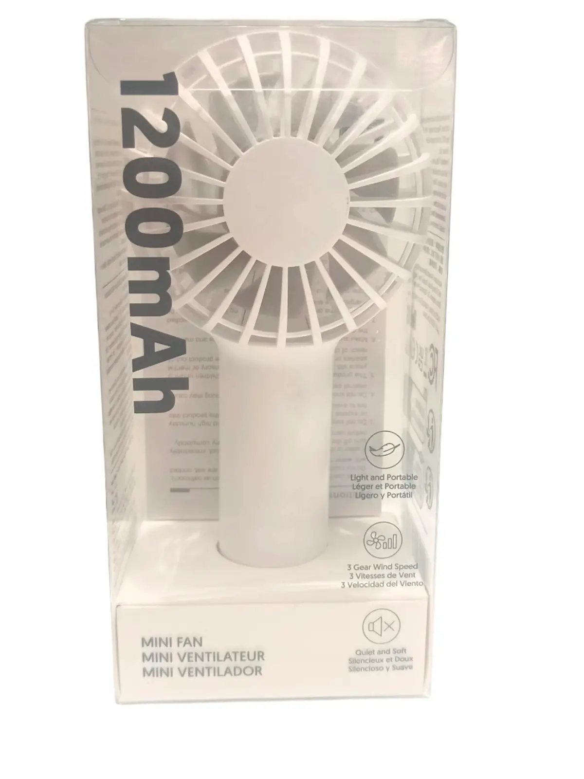 Candy Series 1200Mah Mini Fan (White) 1