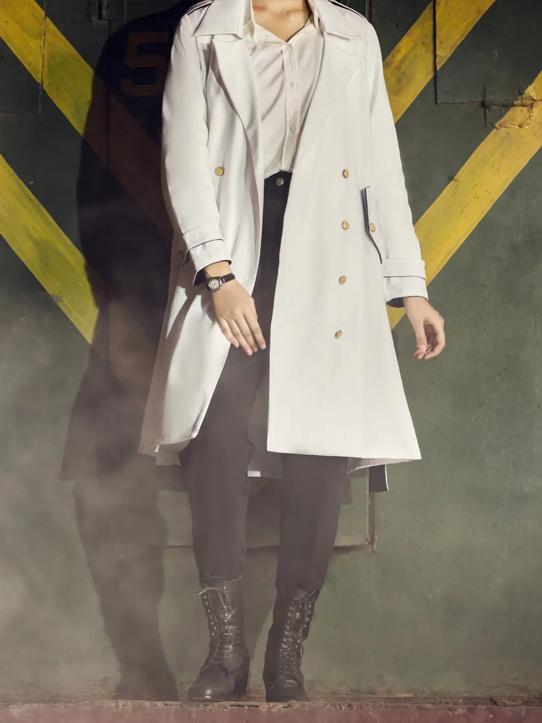 Off White Twill Cotton Jacket - Awp-Jt-383 1