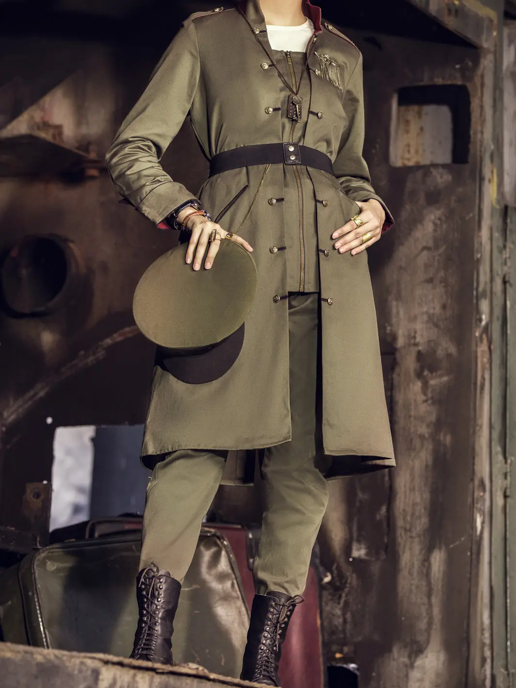 Army Green Twill Cotton Jacket - Awp-Jt-384 1
