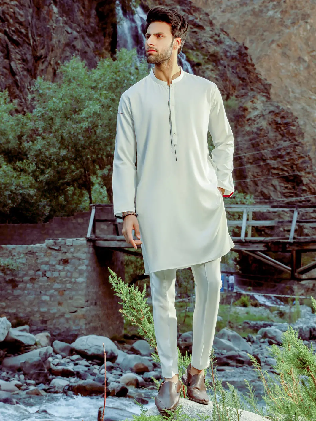 Off White Blended Kurta - Al-K-1030 1