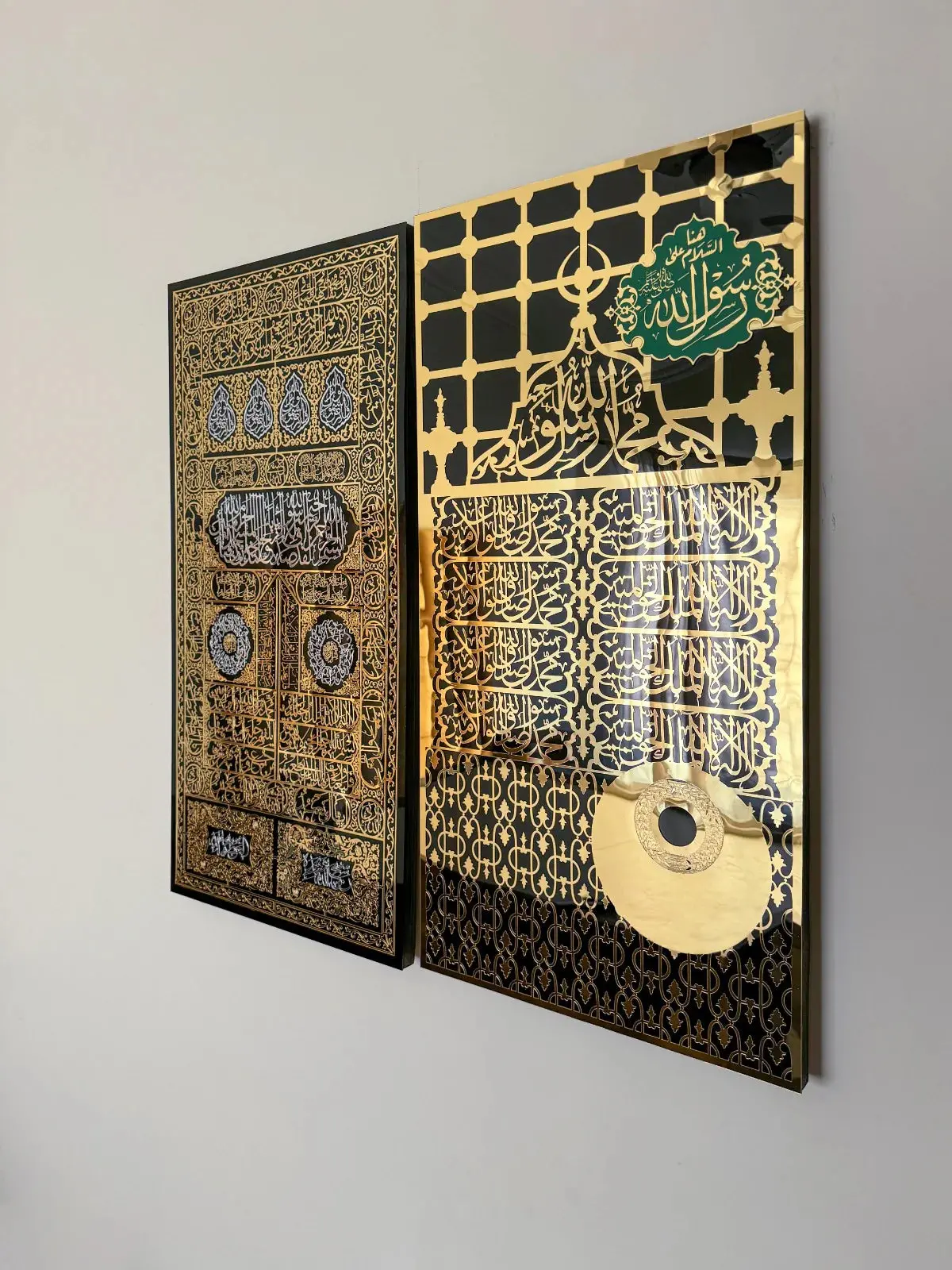 Islamic Makka Kiswah Kabaa Door| Madina Jali Roza Rasool Saw Islamic Acrylic Wall Decor-Bless Friday Sale 1