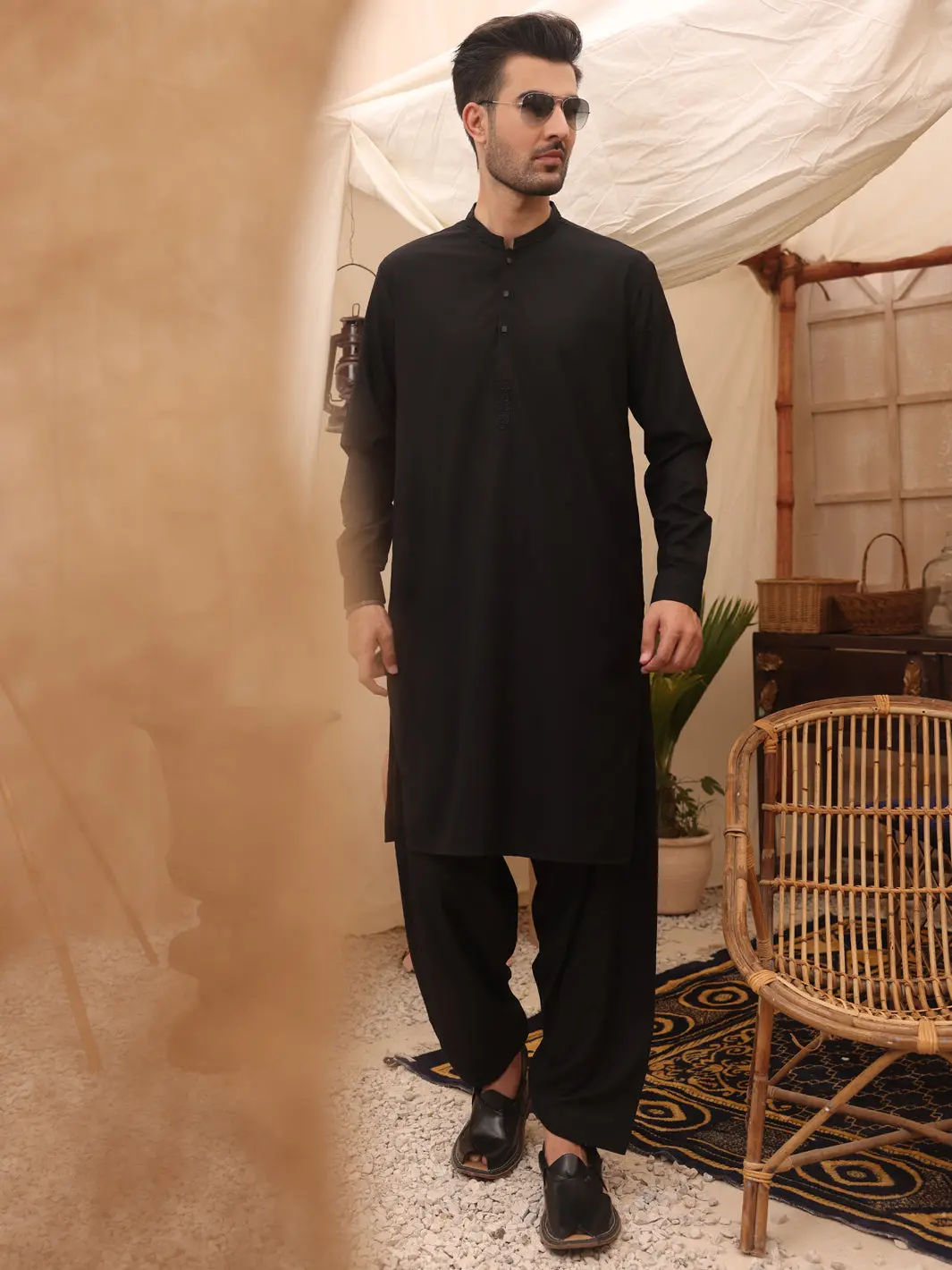 Black Kurta Shalwar - Al-Ks-2627 1