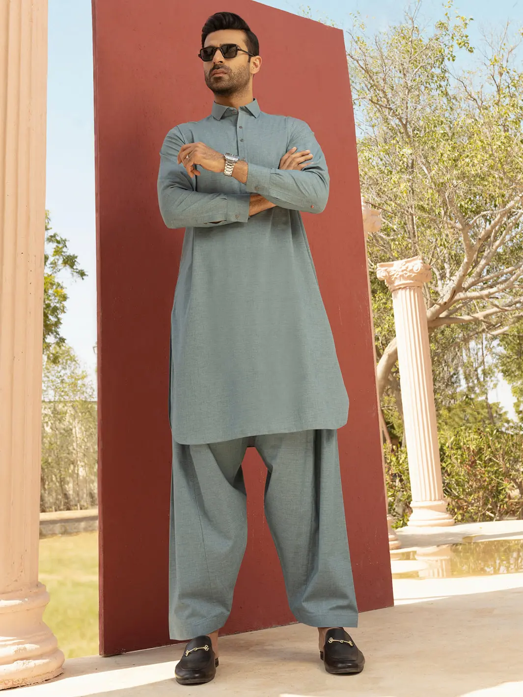 Blue Kameez Shalwar - Alwa-Ks-266 1