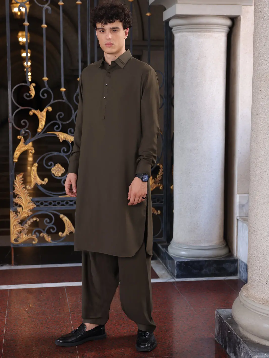 Kahi Green Blended Kameez Shalwar - Alwa-Ks-419 1