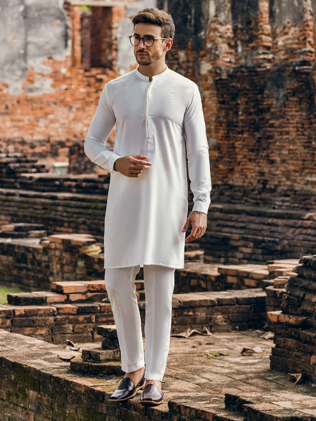 Off White Kurta Trousers - Al-Kt-2925 1