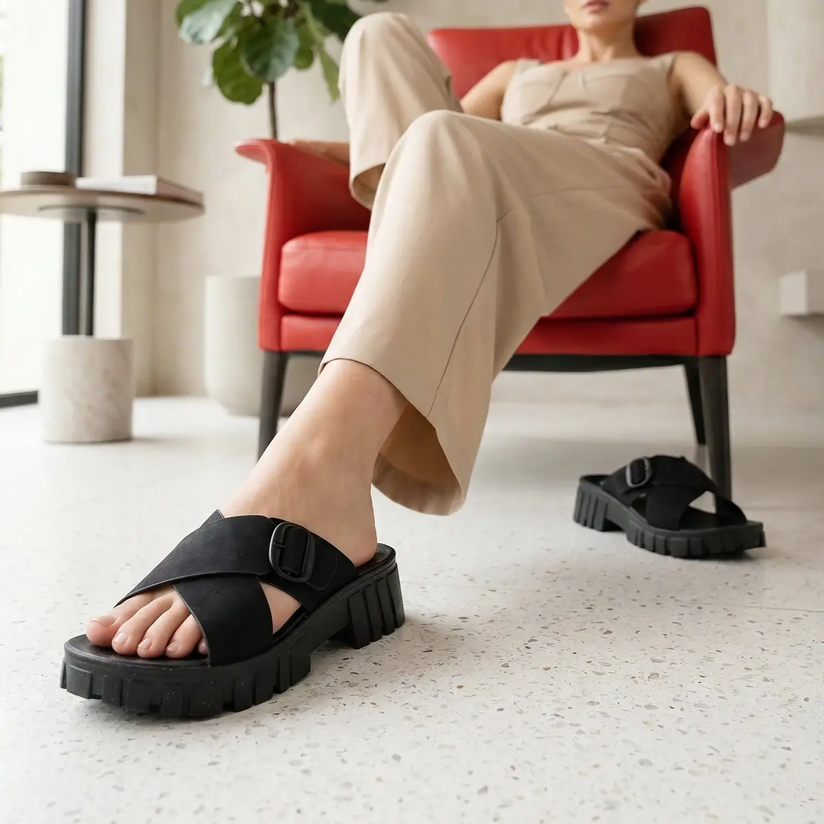 Buckled Slippers For Women 1
