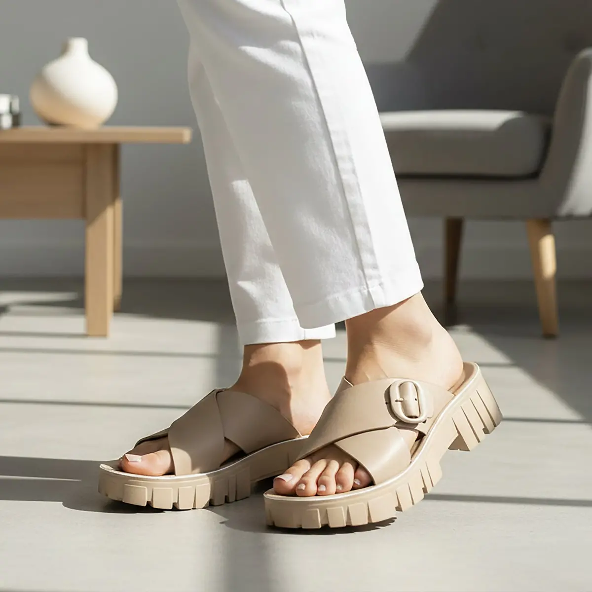 Buckled Slippers For Women 1