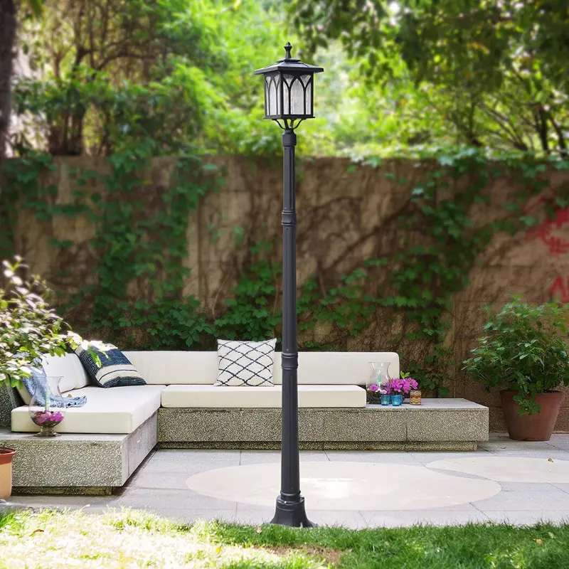 Premium Outdoor Solar Yard Light Lamp Post Fixture 1