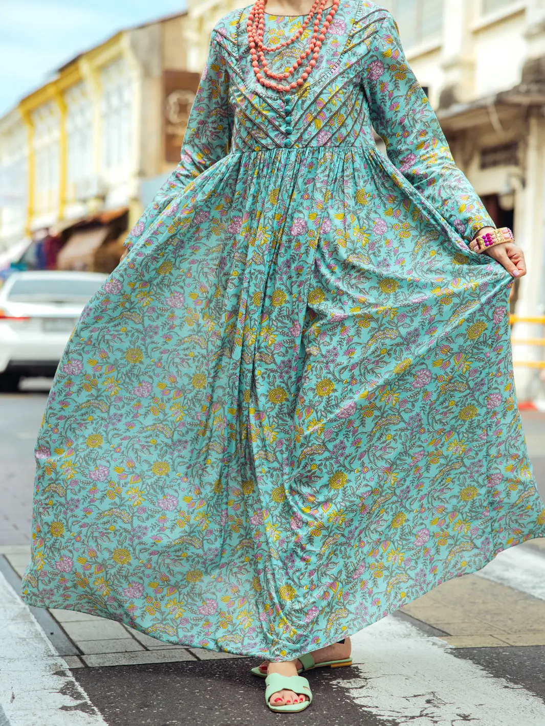 Aqua Blue Lawn Tunic - Alp-Lk-1762 1