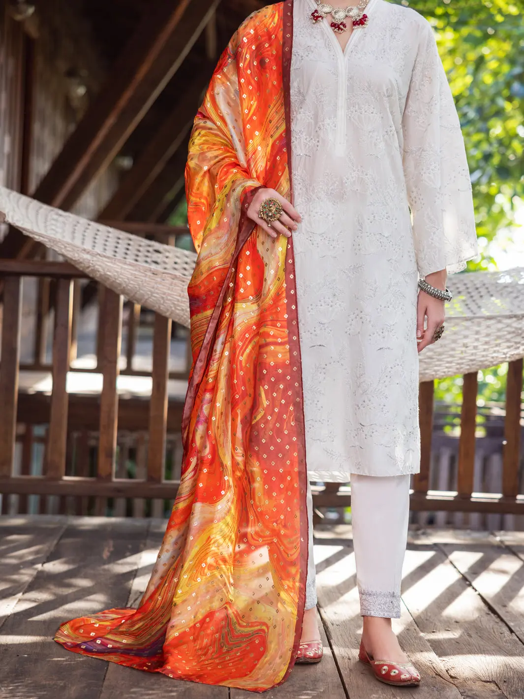 White Lawn Kurti - Alp-Lk-1834 1