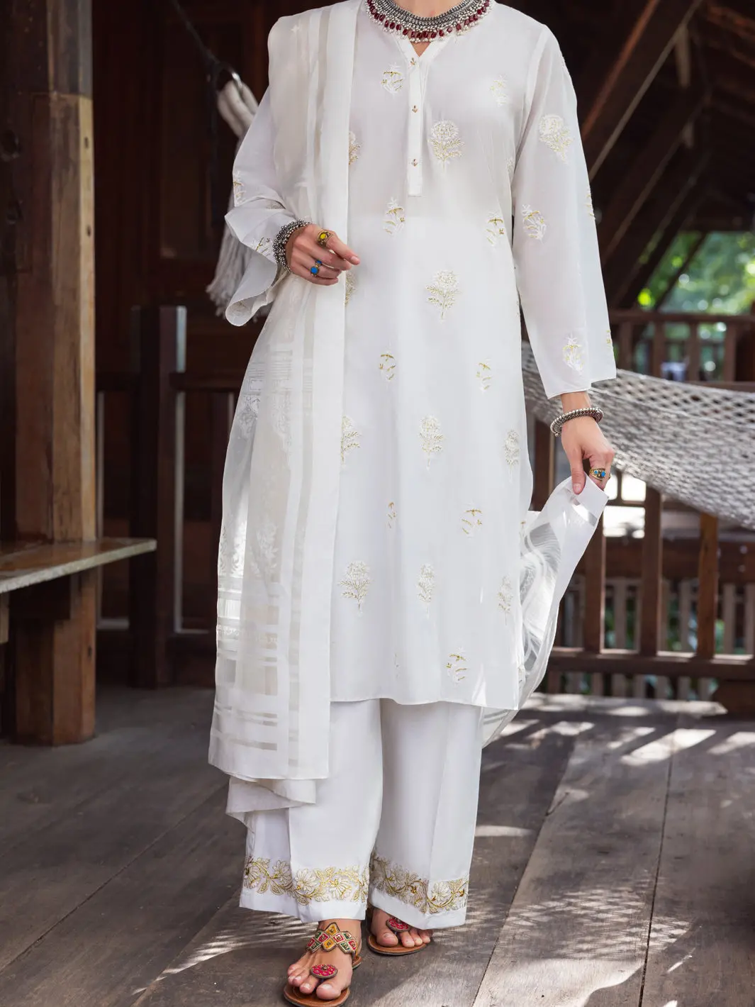 Off White Lawn Kurti - Alp-Lk-1837 1