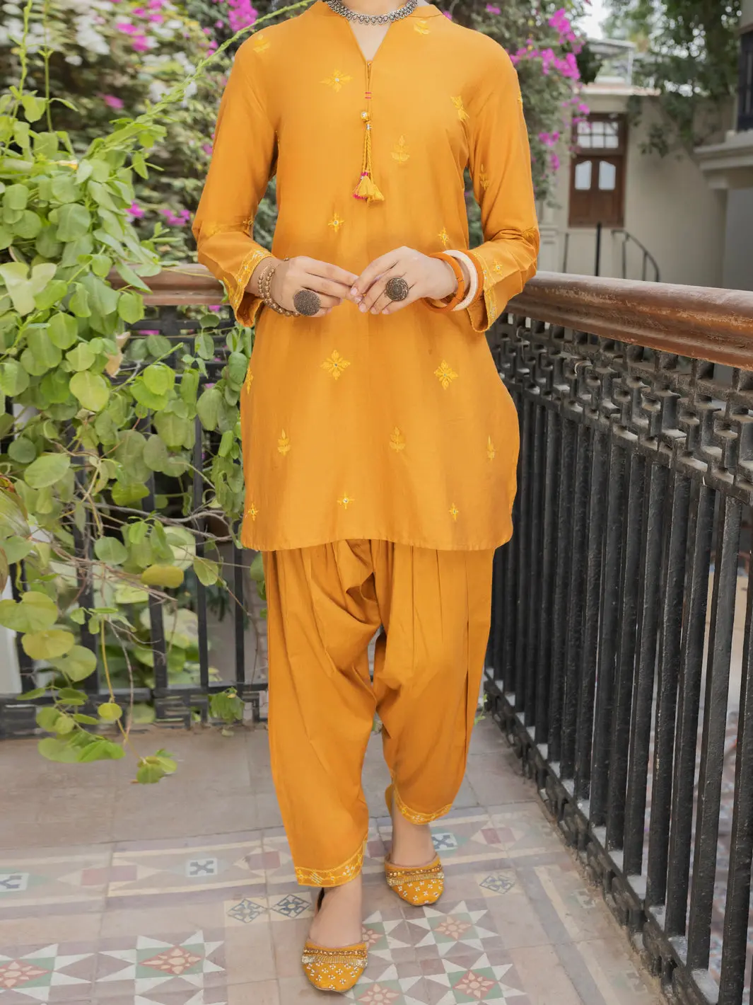 Mustard Dyed 2 Piece Stitched - Alt-2Ps-Lks-1127 1