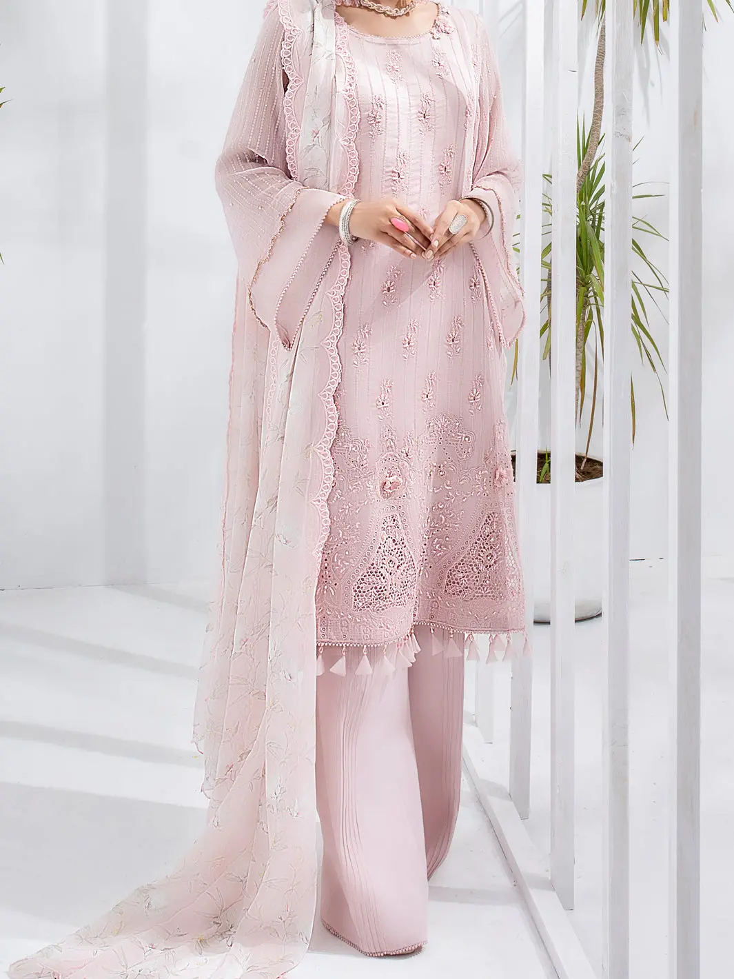 Light Pink Bemberg Chiffon 3Pc Formal Unstitched - Al-3Ps-Ls-Un-311 1