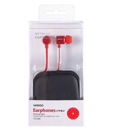 Metallic In-Ear Earphones (Red) 1