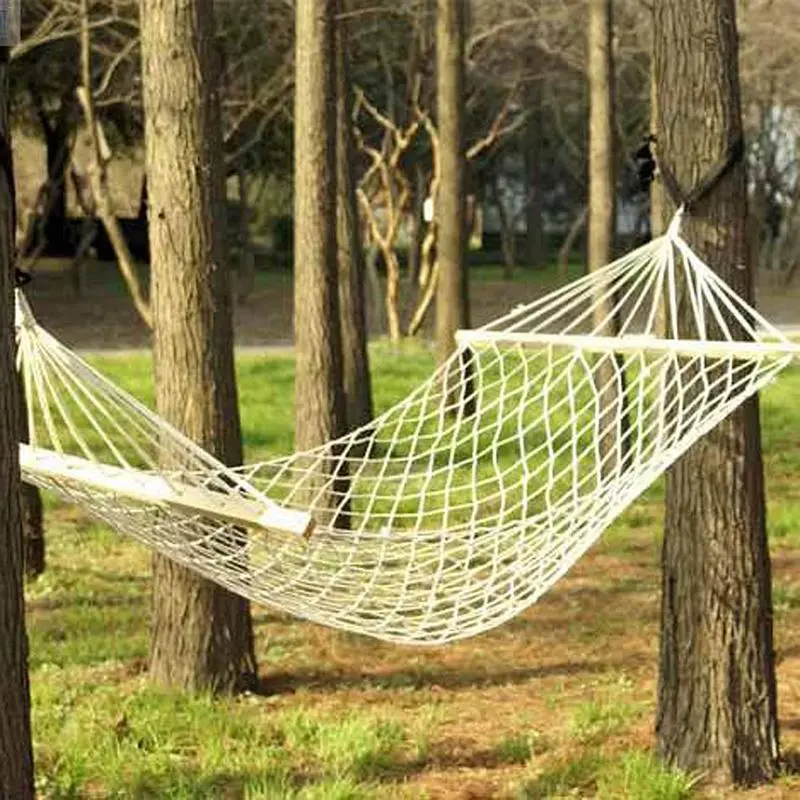 Premium Portable Rope Backyard Hanging Hammock Swing Bed 1
