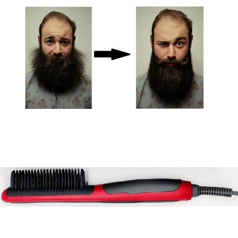 Heated Beard Straightener Comb Brush 1