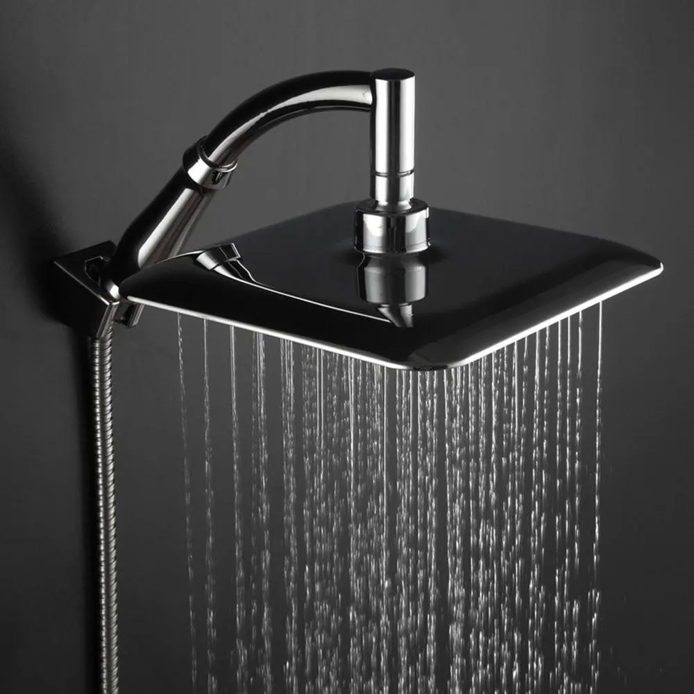 Rainfall Shower Head Square Stainless Steel 1
