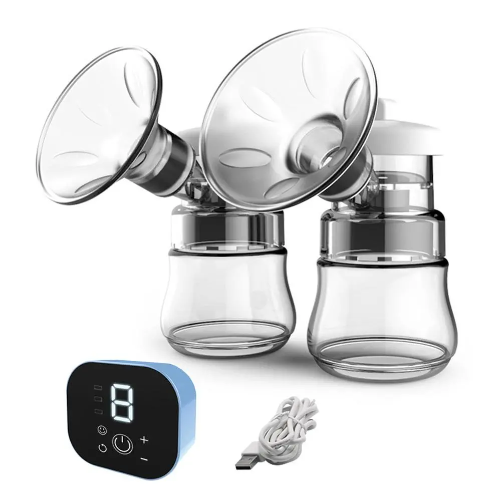 Electric Portable Double Breast Pump Hands Free Breastfeeding 1