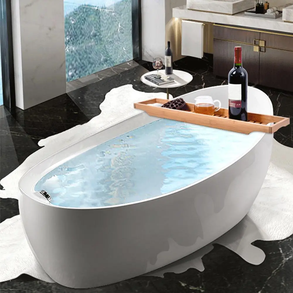 Wooden Bathtub Caddy Bamboo Tray 1