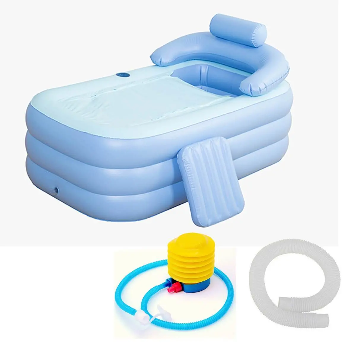 Portable Stand Alone Bathtub Foldable Spa With Foot Pump 1