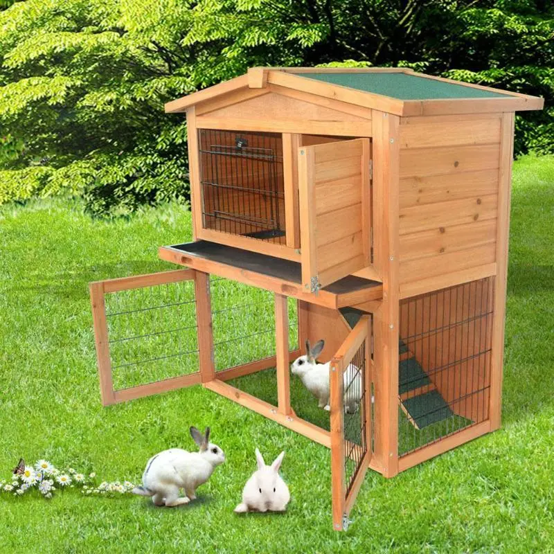 Large Indoor Outdoor Rabbit Hutch Cage House 40In 1