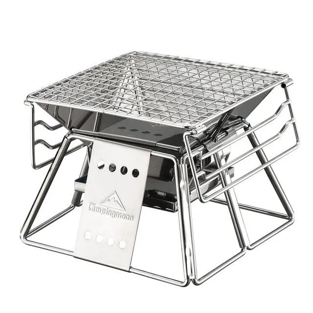 Stainless Steel Small Portable Camper Charcoal Grill 1