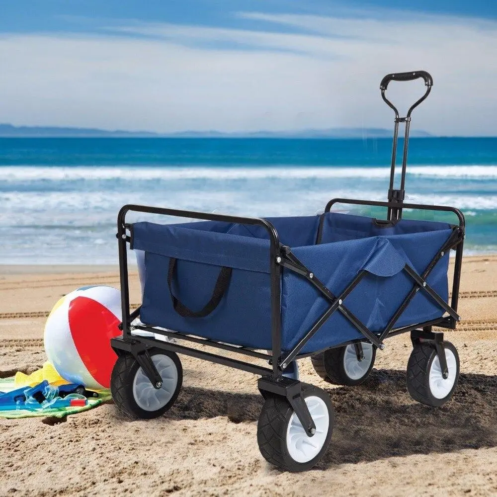 Heavy Duty Collapsible Folding Utility Beach Wagon All Terrain Cart 1