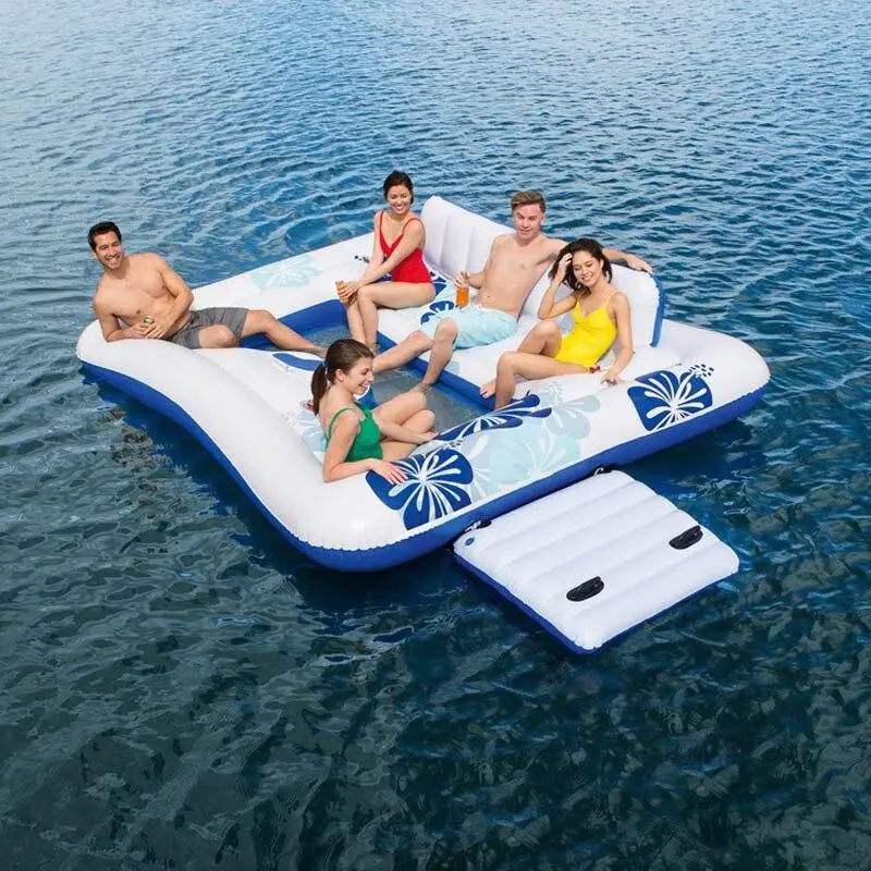 Large Inflatable Party Floating 6 People Island 1