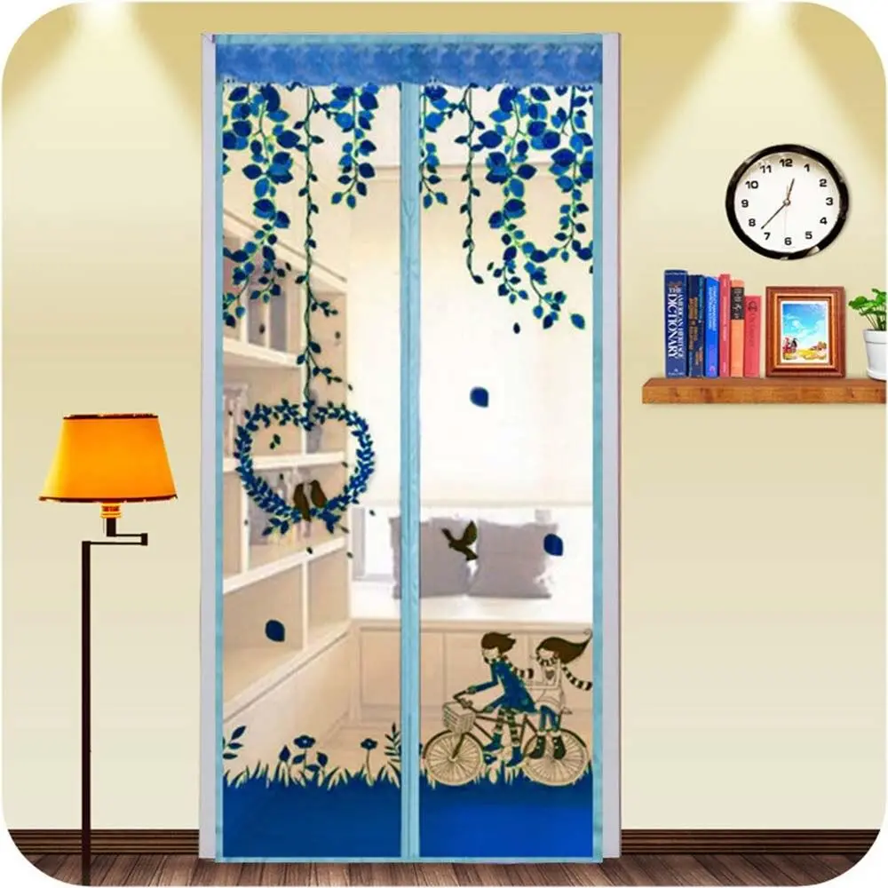 Colorful Magnetic Mesh Screen Doorway Mosquito Net 1