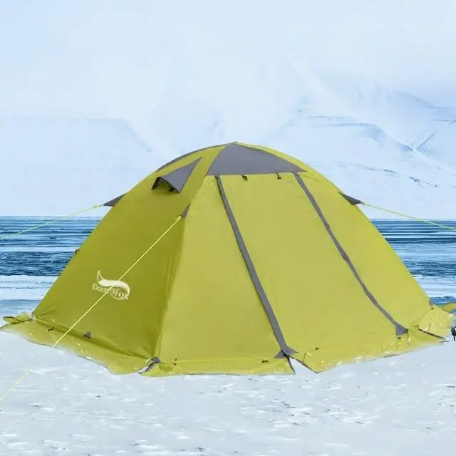 Heavy Duty Cold Weather Winter Camping Snow Tent 2