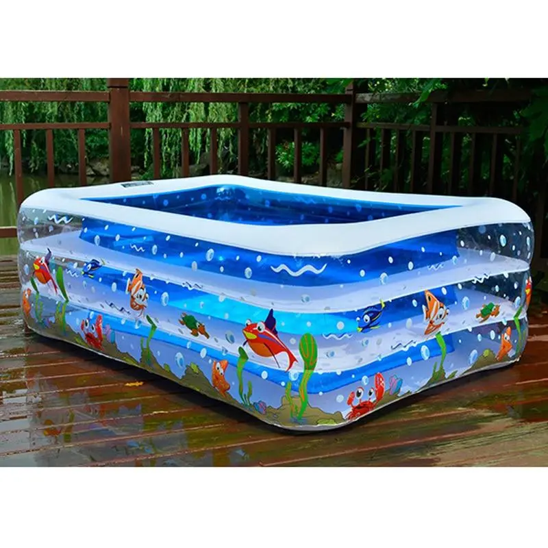 Inflatable Blow Up Above Ground Plastic Swimming Pool 1