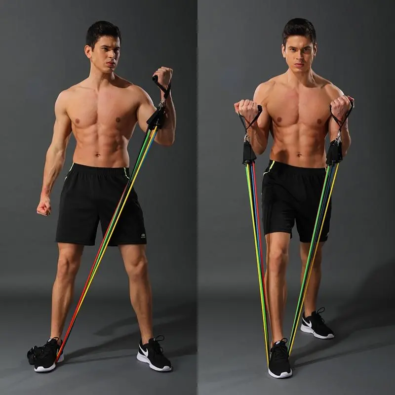 Premium Resistance Exercise Workout Bands With Handles Set 1