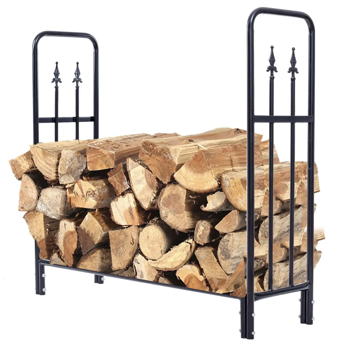 Large Firewood Holder Storage Rack 4 Ft 1