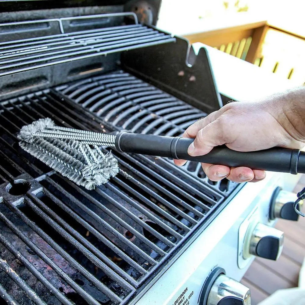 Stainless Steel Bbq Grill Grate Cleaning Brush 1