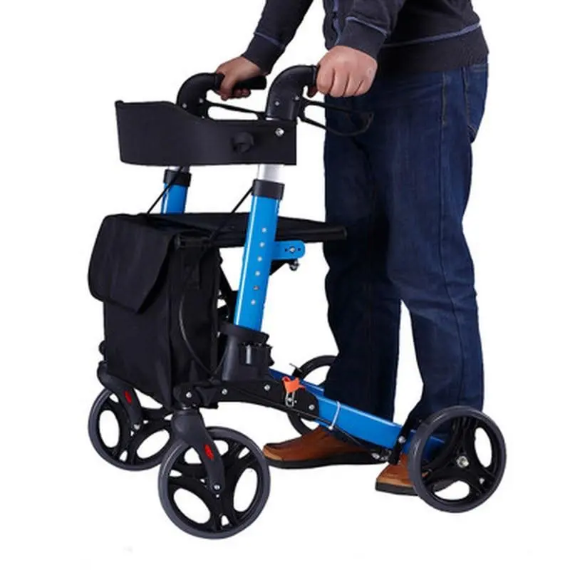 Heavy Duty Rolling 4 Wheeled Walker With Seat And Brakes 1
