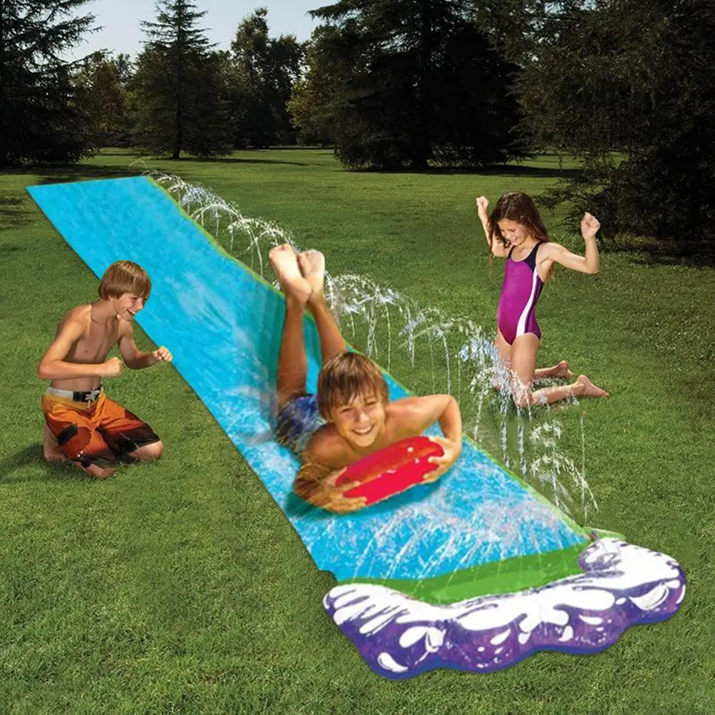 Long Kids Racing Home Water Slide 15' 1