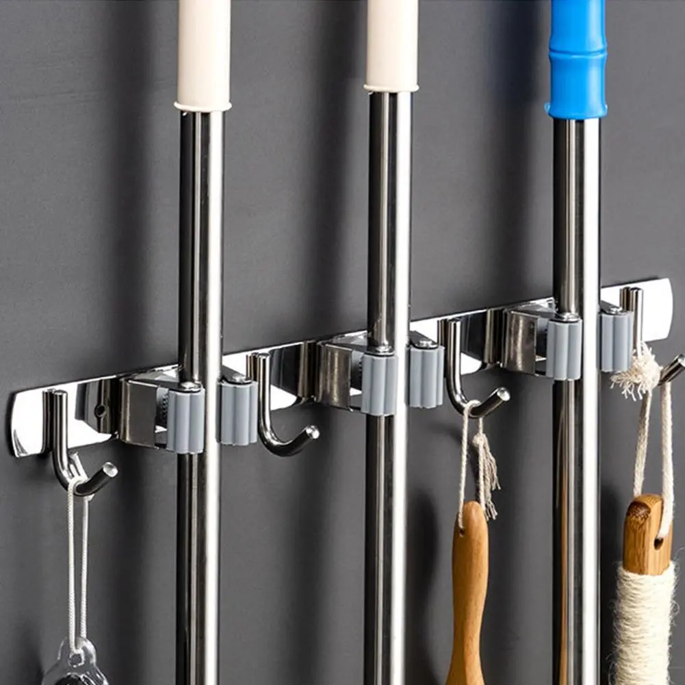 Heavy Duty Broom And Mop Holder Storage Rack Hook 1