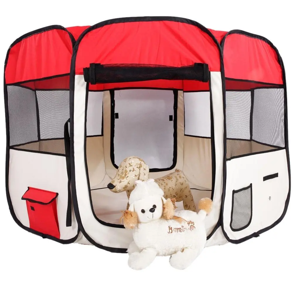 Portable Indoor Dog And Cat Playpen Kennel 35" 1