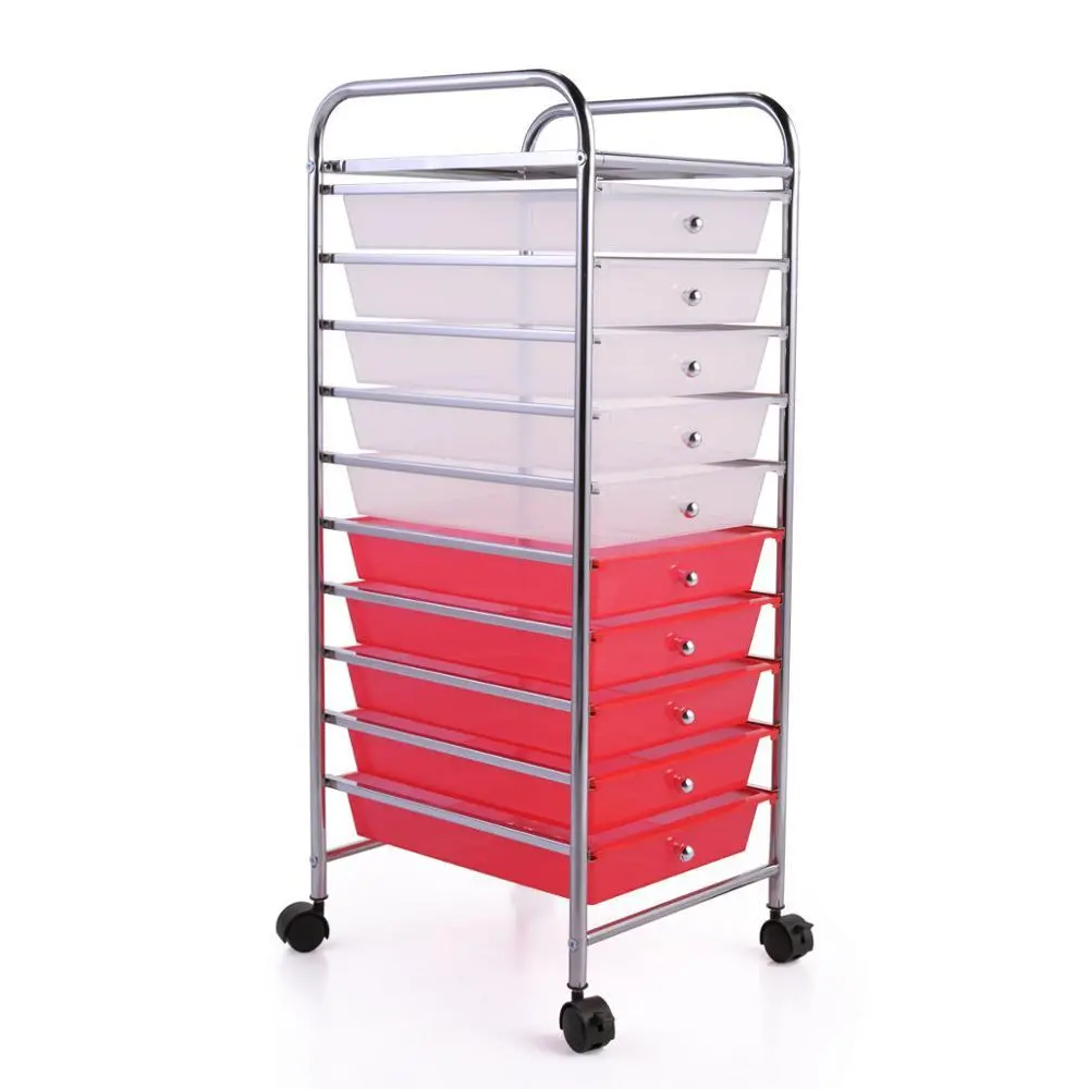 Heavy Duty 10 Drawer Rolling Storage Organizing Cart 1