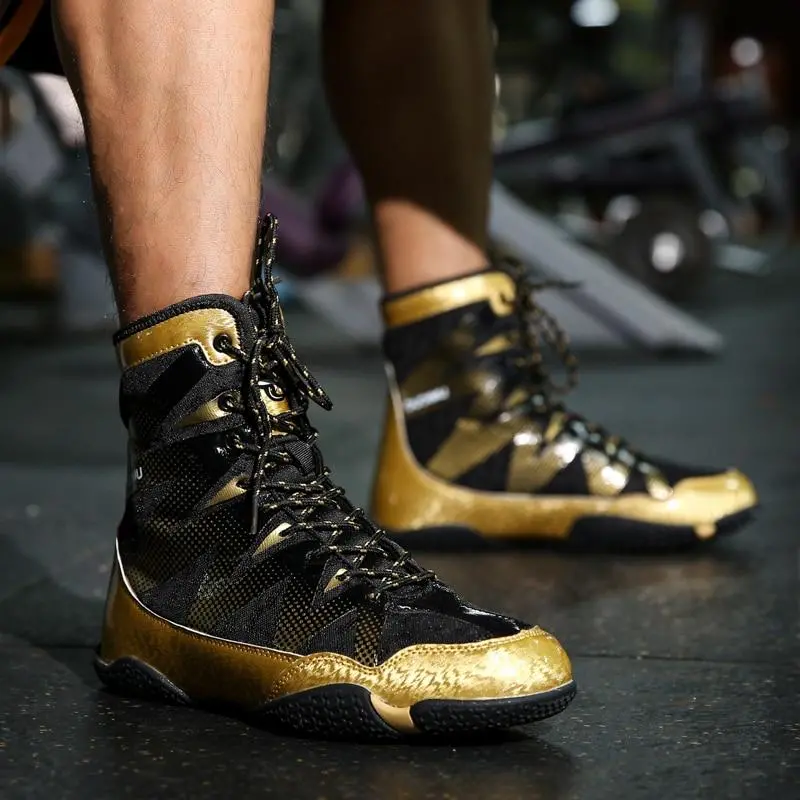 Durable Men's Boxing Shoes Featuring Cushioned Support and Secure Fit