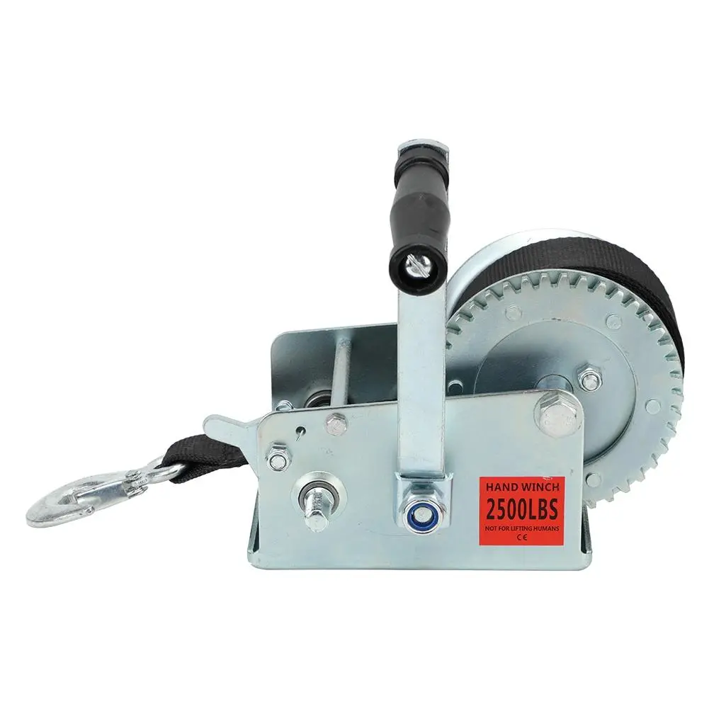 Heavy Duty Car Boat Trailer Mounted Manual Hand Winch 2500 Lbs 1
