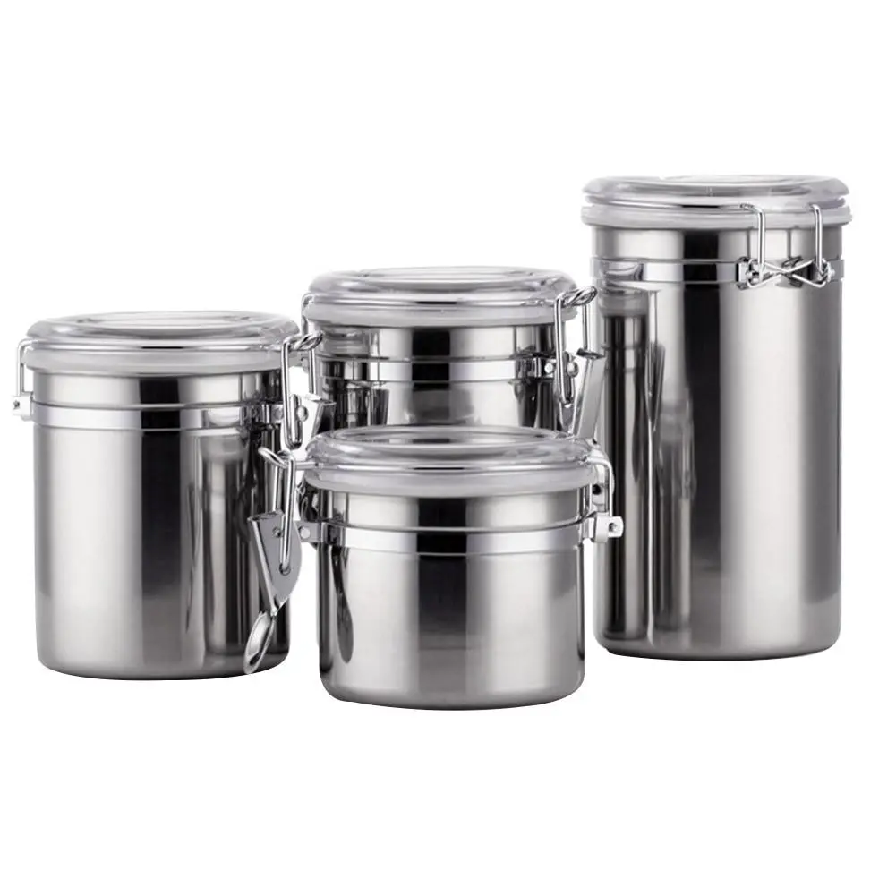 Stainless Steel Kitchen Storage Canister Set 4Pcs 1