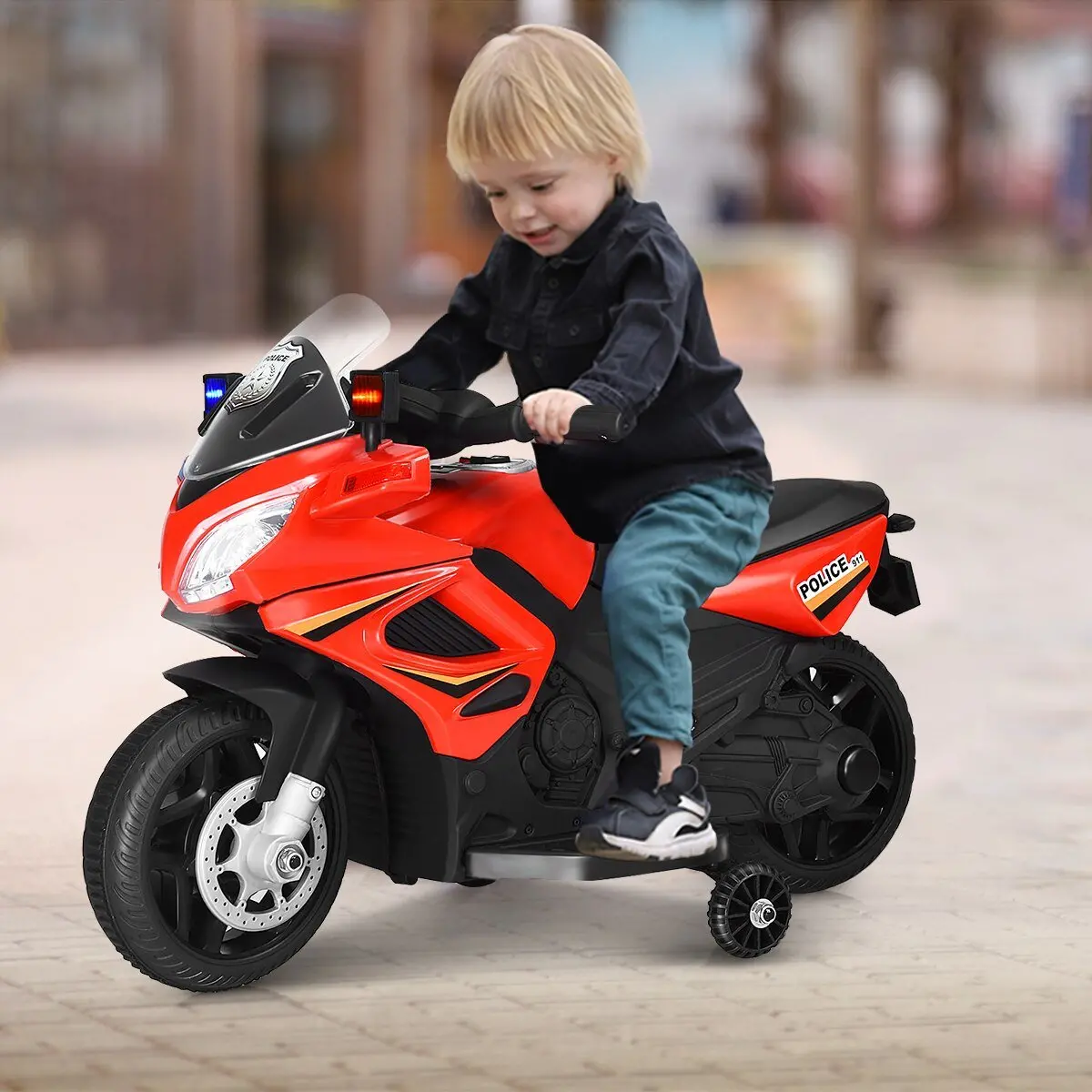 Kids Small Ride On Electric Police Motorcycle Bike 1