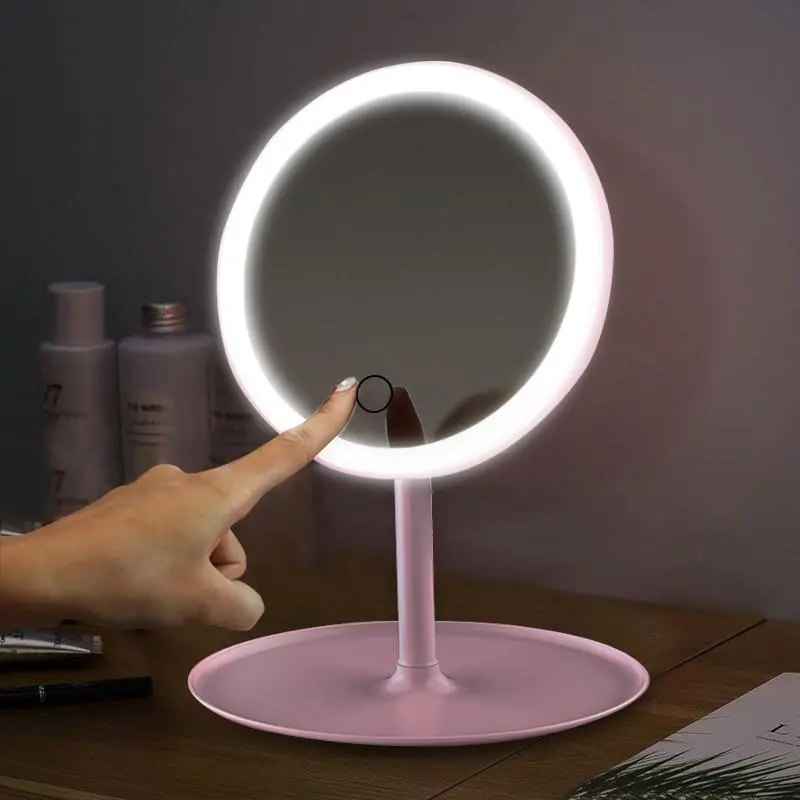 Compact Adjustable Led Light Up Makeup Face Mirror 2