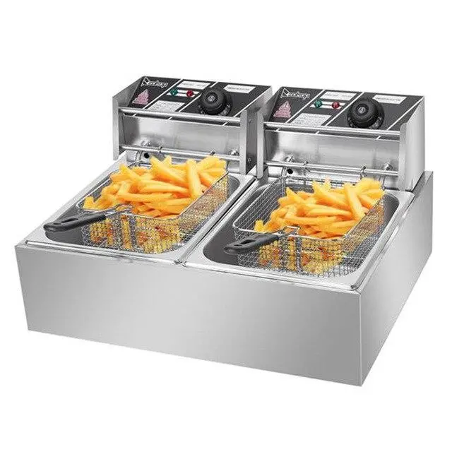 Premium Electric Double Deep Oil Fryer With Basket 1