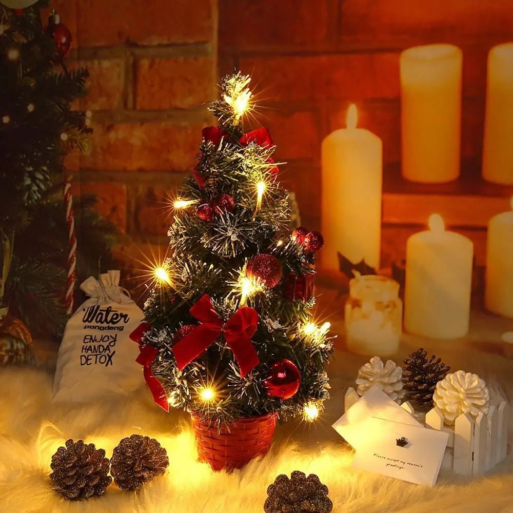 Small Prelit Artificial Tabletop Christmas Tree With Lights 3