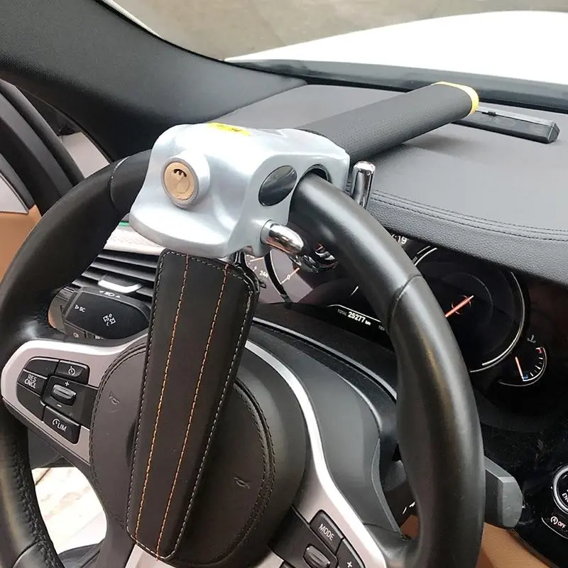 Foldable Car Steering Wheel Security Column Lock 1