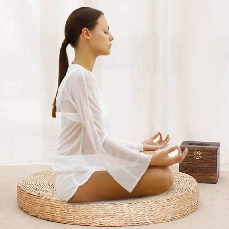 Natural Round Meditation Floor Pillow Cushion 1